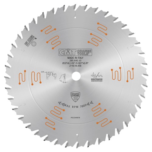 CMT Piła HM do drewna 250x30x40Z / cięcie wzdłuż i w poprzek / Chromowana