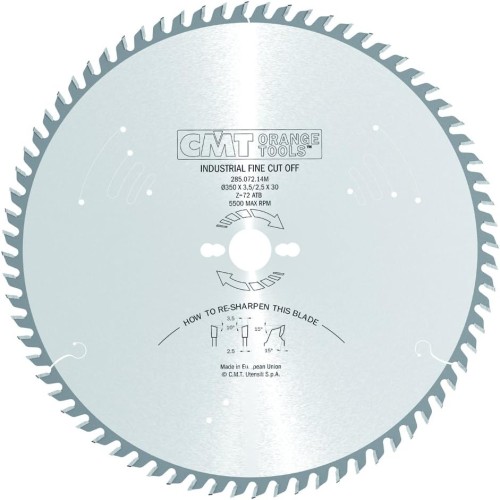 CMT Piła HM do drewna 350x30x72Z / cięcie wzdłuż i w poprzek