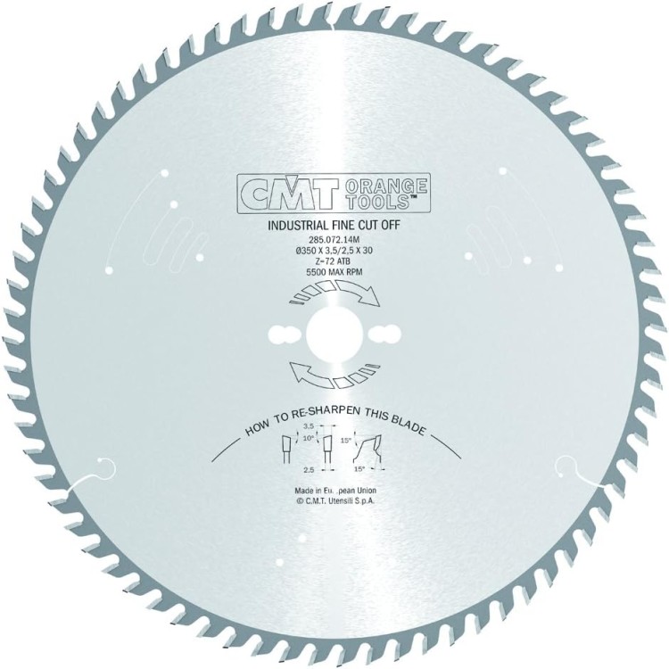 CMT Piła HM do drewna 350x30x72Z / cięcie wzdłuż i w poprzek