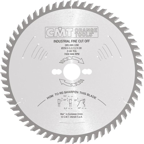 CMT Piła HM do drewna 250x30x60Z / cięcie wzdłuż i w poprzek