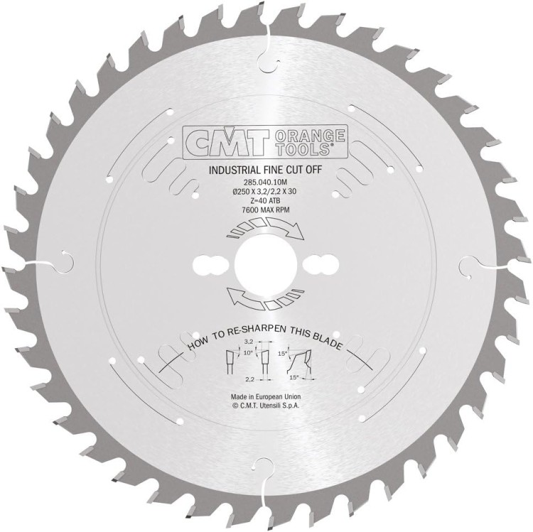 CMT Piła HM do drewna 250x30x40Z / cięcie wzdłuż i w poprzek
