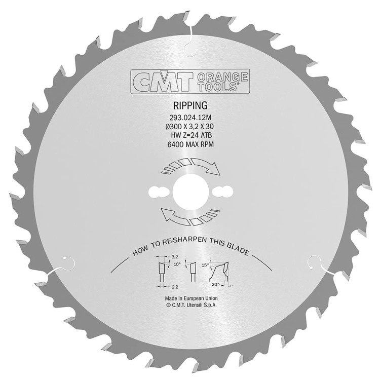 CMT Piła HM do drewna 300x30x24Z / cięcie wzdłuż