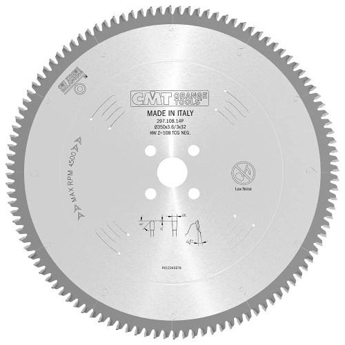 CMT Piła HM do Aluminium / PCV 350x32x108Z / -6° Negatyw