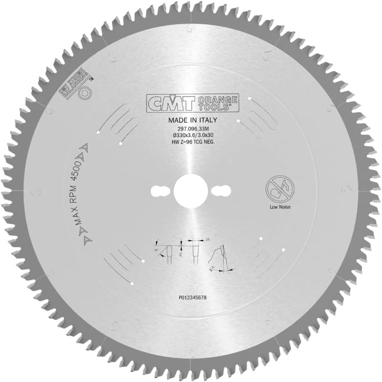 CMT Piła HM do Aluminium / PCV 330x30x96Z / -6° Negatyw