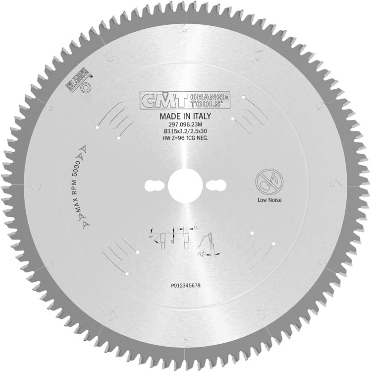 CMT Piła HM do Aluminium / PCV 315x30x96Z / -6° Negatyw