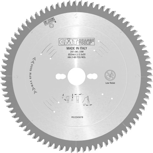 CMT Piła HM do Aluminium / PCV 254x30x80Z / -5° Negatyw