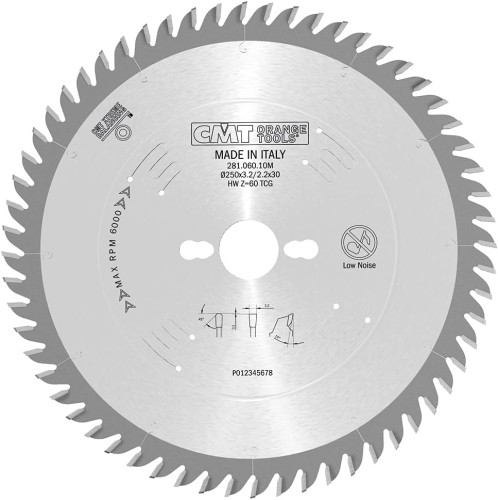 CMT Piła HM do płyty wiórowej / MDF 250x30x60Z