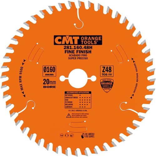 CMT Piła HM do płyty wiórowej / MDF 160x20x48Z