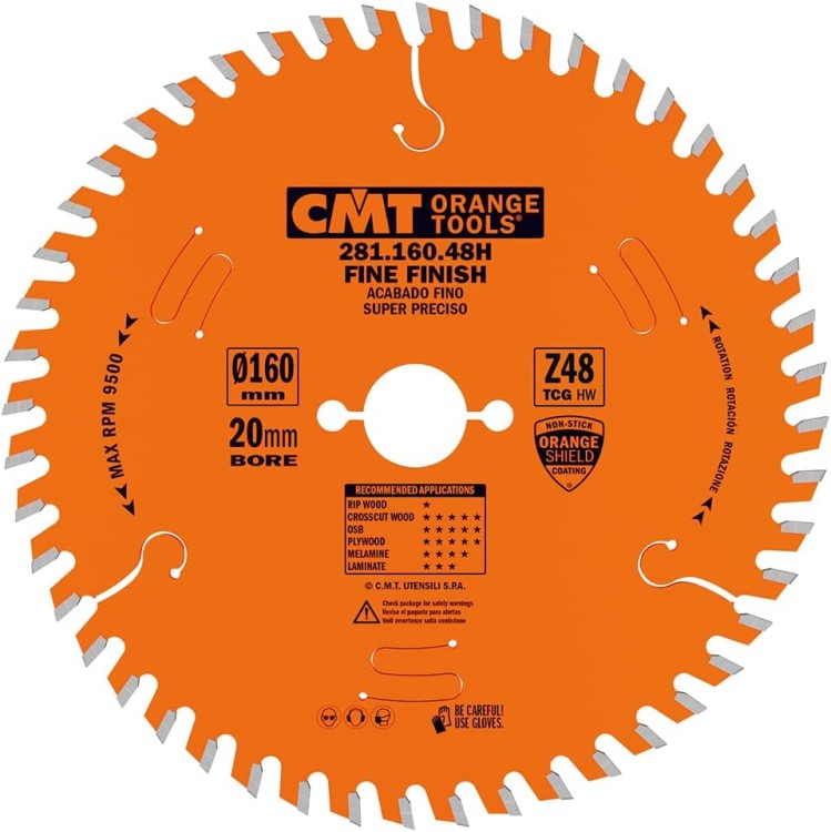 CMT Piła HM do płyty wiórowej / MDF 160x20x48Z