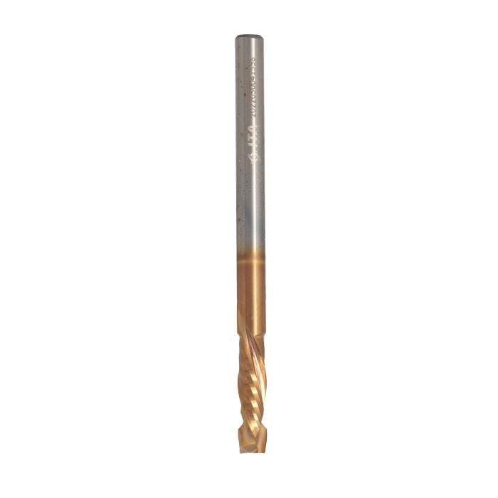 ITA TOOLS frez spiralny wykańczający do drewna / sklejki / MDF Z2+2 D5 I19 S5 mm / pozytyw+negatyw / Powłoka TiSiN®