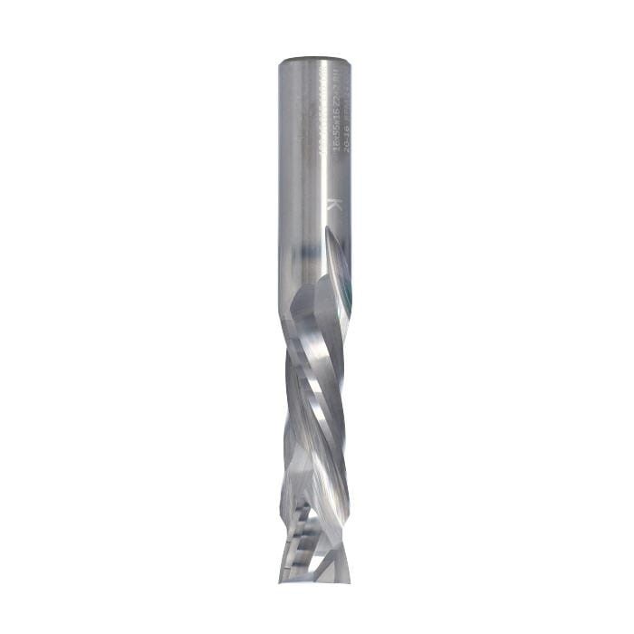 ITA TOOLS frez spiralny wykańczający do drewna / płyty / PCV Z2+2 D16 I55 L110 S16 mm / pozytyw+negatyw
