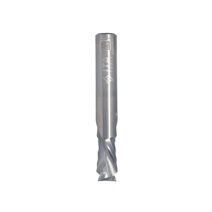 ITA TOOLS frez spiralny wykańczający do drewna / płyty / PCV Z2+2 D12 I22 L80 S12 mm / pozytyw+negatyw