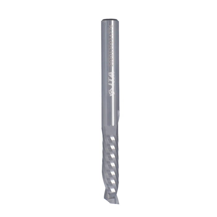 ITA TOOLS frez spiralny wykańczający do drewna / płyty / PCV Z2+2 D6 I22 L60 S6 mm / pozytyw+negatyw