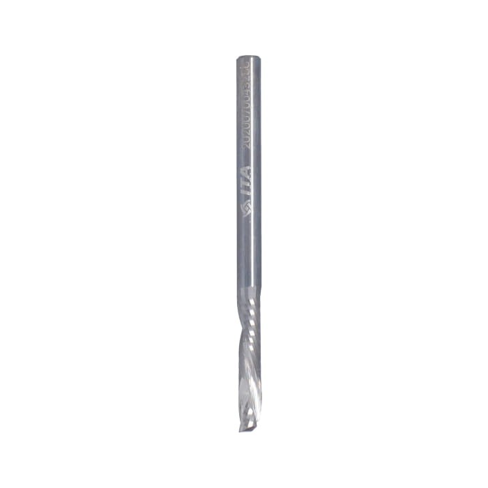 ITA TOOLS frez spiralny wykańczający do drewna / płyty / PCV Z1+1 D4 I21 L60 S4 mm / pozytyw+negatyw