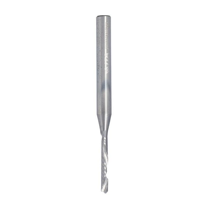 ITA TOOLS frez spiralny wykańczający do drewna / płyty / PCV Z1+1 D3 I23 L70 S6 mm / pozytyw+negatyw