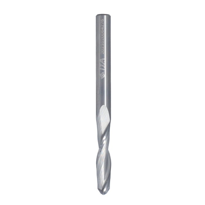 ITA TOOLS frez spiralny z kulistym czołem do drewna / płyty / PCV R3 D6 I27 L70 S6 mm