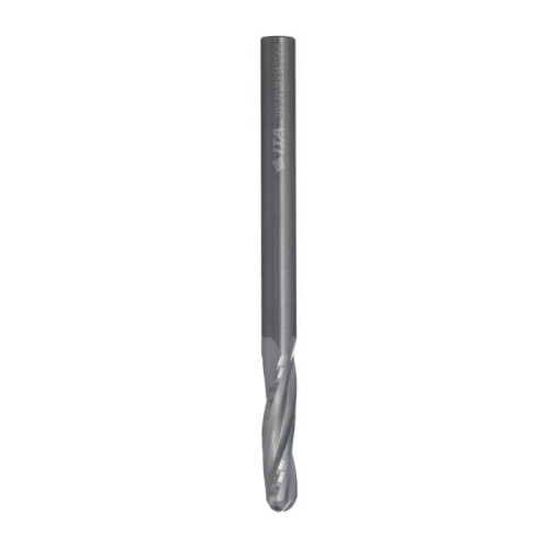 ITA TOOLS frez spiralny z kulistym czołem do drewna / płyty / PCV R3 D6 I25 L80 S6 mm