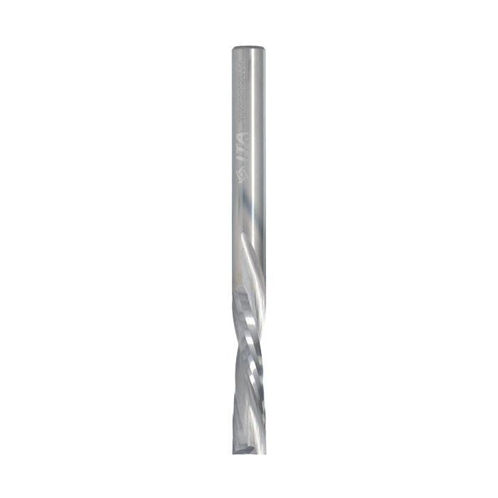 ITA TOOLS frez spiralny wykańczający do drewna / płyty / PCV Z2 D6 I27 L70 S6 mm / negatyw