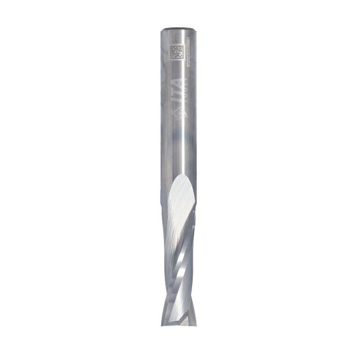 ITA TOOLS frez spiralny wykańczający do drewna / płyty / PCV Z2 D10 I32 L80 S10 mm / pozytyw