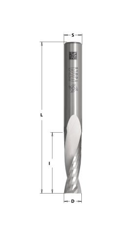 ITA TOOLS frez spiralny wykańczający do drewna / płyty / PCV Z2 D7 I32 L80 S8 mm / pozytyw