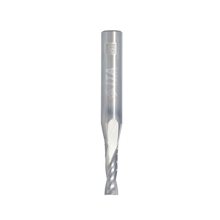 ITA TOOLS frez spiralny wykańczający do drewna / płyty / PCV Z2 D5 I17 L60 S8 mm / pozytyw