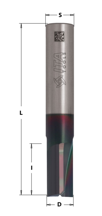 ITA TOOLS frez powlekany NaDia Z2 D8 I15 S8 mm / HPL / pianka