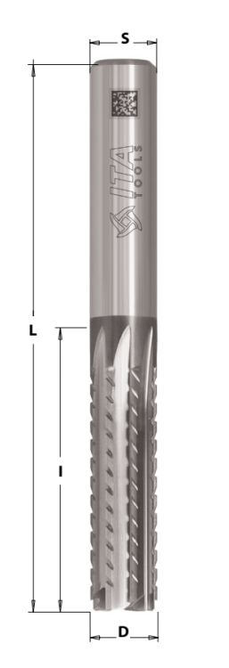 ITA TOOLS frez pilnikowy wykańczający prosty D6 I20 S6 mm / styropian / hpl / corian / honey comb