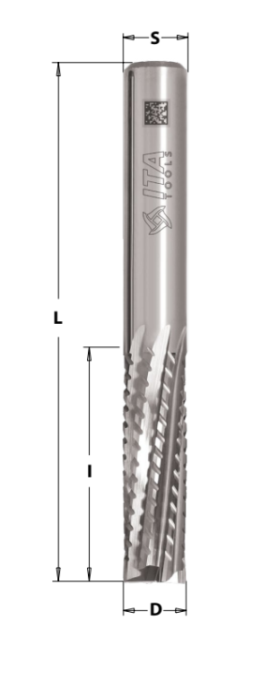 ITA TOOLS frez pilnikowy wykańczający D4 I15 S4 mm / styropian / hpl / corian / honey comb