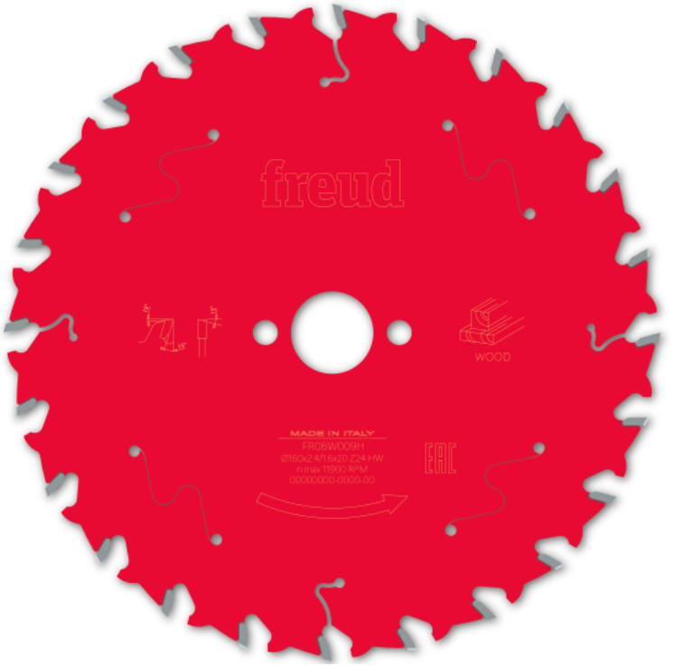 FREUD Piła HM do drewna / sklejki 190x16x24Z / cięcie wzdłużne / poprzeczne
