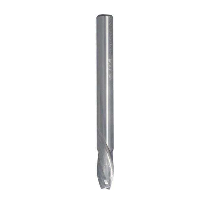 ITA TOOLS frez spiralny Z2 D6 I12 L60 S6 mm / Aluminium / tworzywa sztuczne / Negatyw