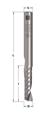 ITA TOOLS frez spiralny Z1 D6 I12 L60 S6 mm / Aluminium / Tworzywa sztuczne / Pozytyw
