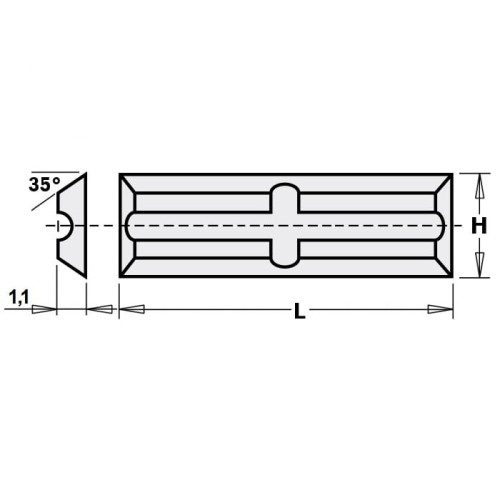 Noże wymienne HM 30x5,5x1,1 mm / 4-stronne MG06 / 10 szt. / wsuwane