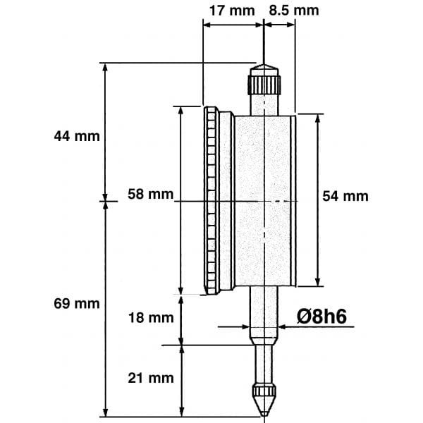 LIMIT Czujnik zegarowy 10 mm