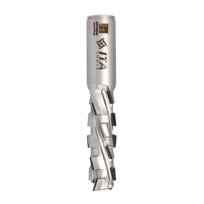 ITA TOOLS frez diamentowy Z2+1 D25 I80 L145 S25 mm / 4 spirale / korpus STAL