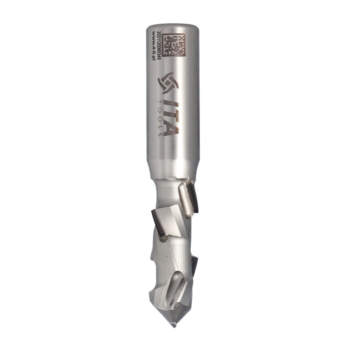 ITA TOOLS frez diamentowy przelotowy ECO Z1+1 D20 I45 L100 S20 mm / 3 spirale / korpus STAL