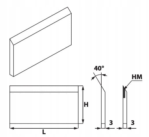 Ita Tools Głowica do strugarek Z4 D125 I200 F40 mm / Korpus Aluminium