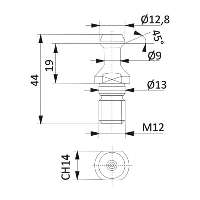 CMT Końcówka do uchwytu ISO30 / Alberti / Masterwood