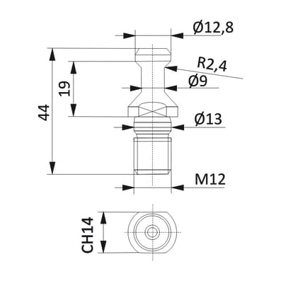 CMT Końcówka do uchwytu ISO30 / CMS