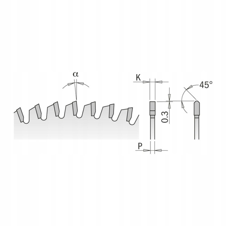 Ita Tools Piła do Aluminium i PCV 400x30x120Z negatyw -5°
