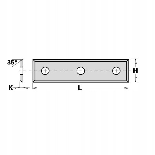 Noże wymienne HM 50x9x1,5 mm / 4-stronnie zaostrzone HC05/ 1 szt.