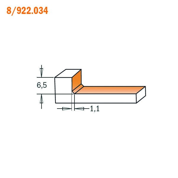 CMT Frez HM Z4 do planowania D52 I6,5  S8 mm / drewno / płyta wiórowa / MDF