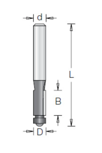 Dimar Frez prosty na płytki wymienne Z1+1 D18 I30 L105 S20 mm drewno / płyta wiórowa