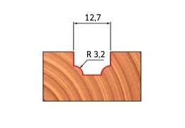 Freud frez profilowy do frontów Z2 D12 I8 S6 mm / drewno / płyta wiórowa / MDF