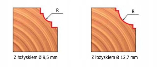Freud frez profilowy Z2 R8 D31,8 S8 mm / drewno / płyta wiórowa / MDF /+ łożysko