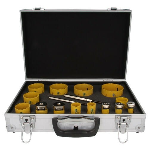 PRO-FIT Zestaw otwornic BIMETAL 14+2 szt. stal / aluminium / blacha
