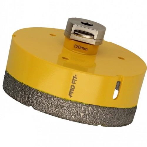 PRO-FIT Otwornica DIAMENTOWA D120 mm S10HEX  gres / marmur / granit