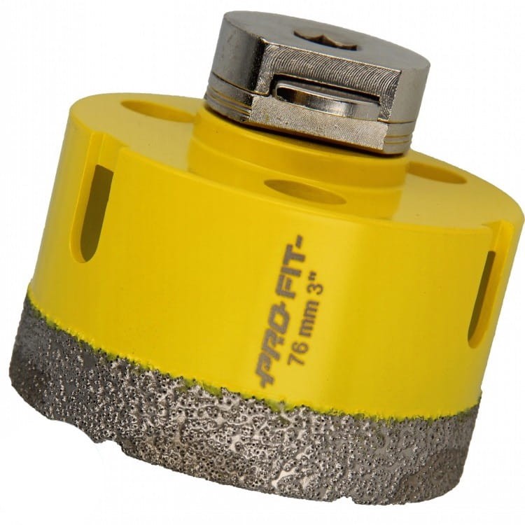 PRO-FIT Otwornica DIAMENTOWA D76 mm S10HEX  gres / marmur / granit