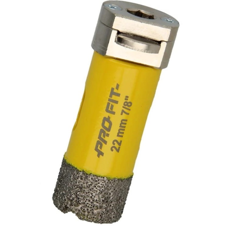 PRO-FIT Otwornica DIAMENTOWA D22 mm S8HEX  gres / marmur / granit