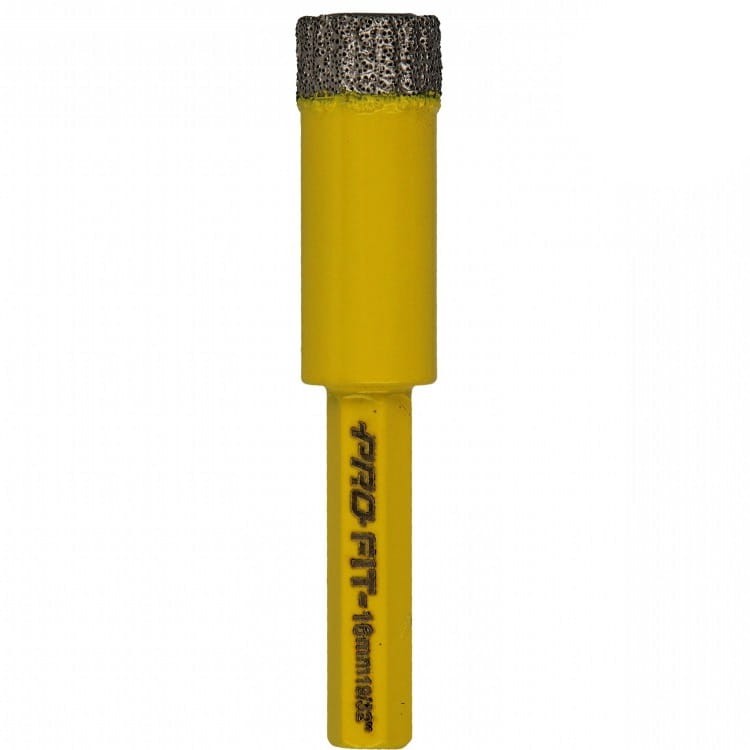 PRO-FIT Otwornica / wiertło DIAMENTOWE D16 mm S8HEX  gres / marmur / granit