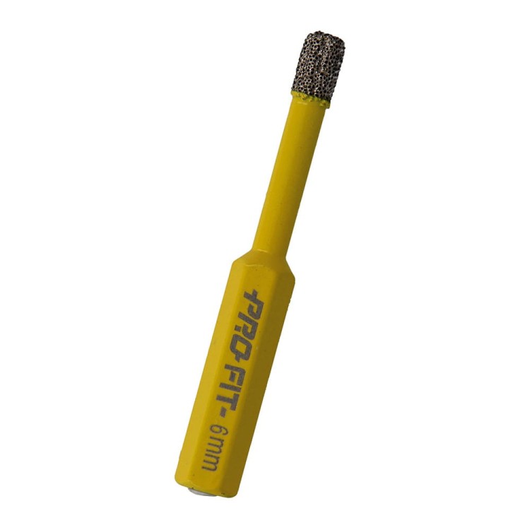 PRO-FIT Otwornica / wiertło DIAMENTOWE D6 mm S8HEX  gres / marmur / granit